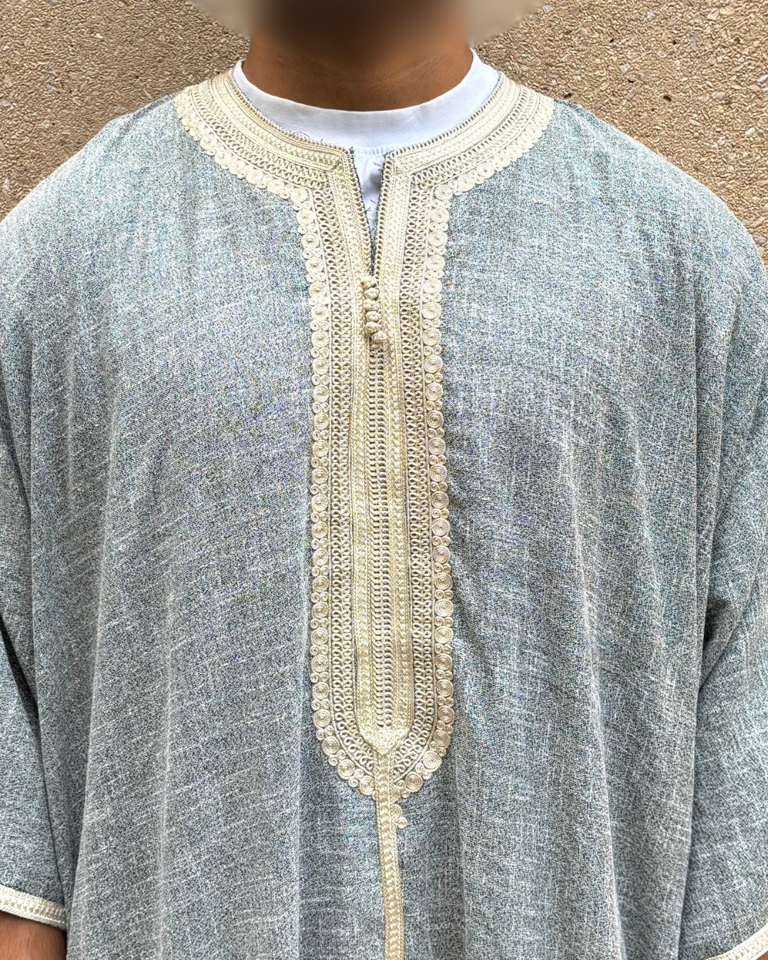 Everyday Light Green & Cream Thobe