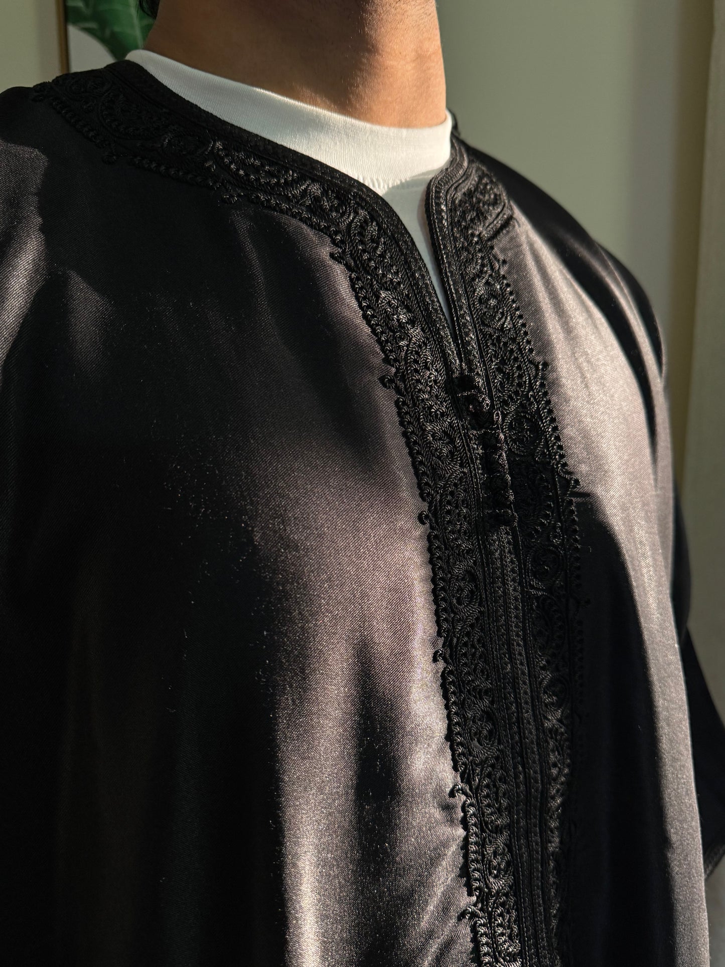 V3. Royal Black Moroccan Thobe