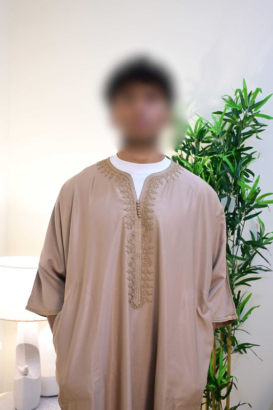 V5. Light Brown Moroccan Thobe