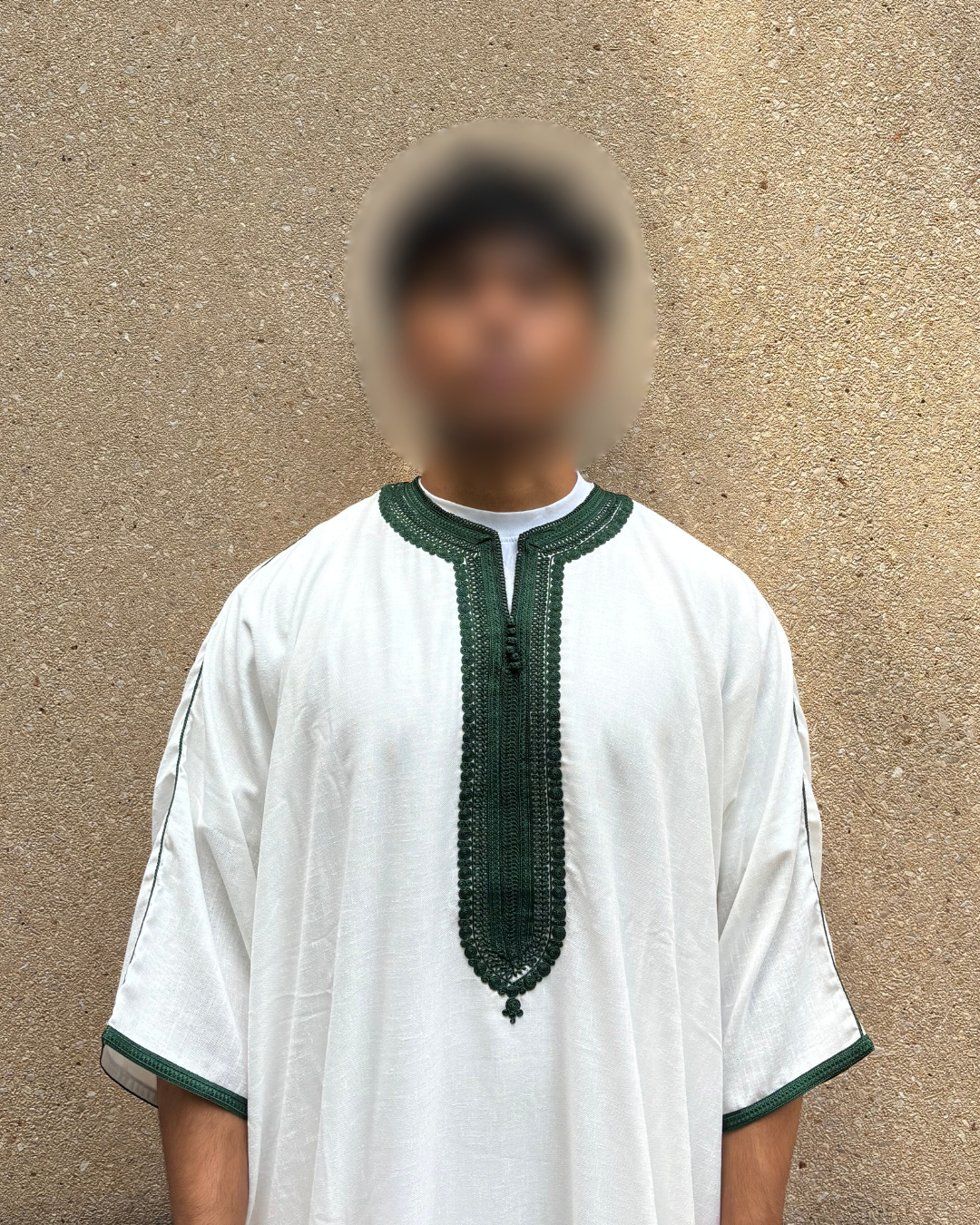 Everyday White & Green Thobe