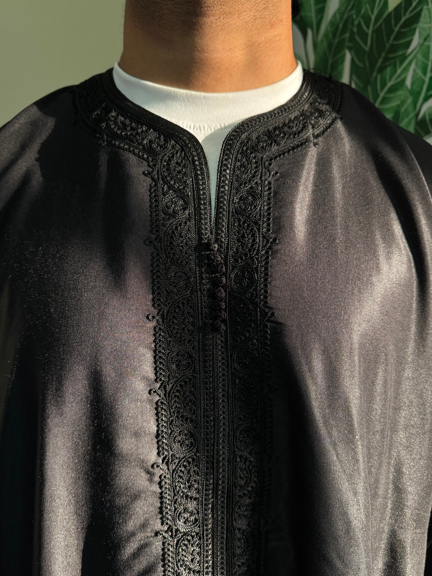 V3. Royal Black Moroccan Thobe