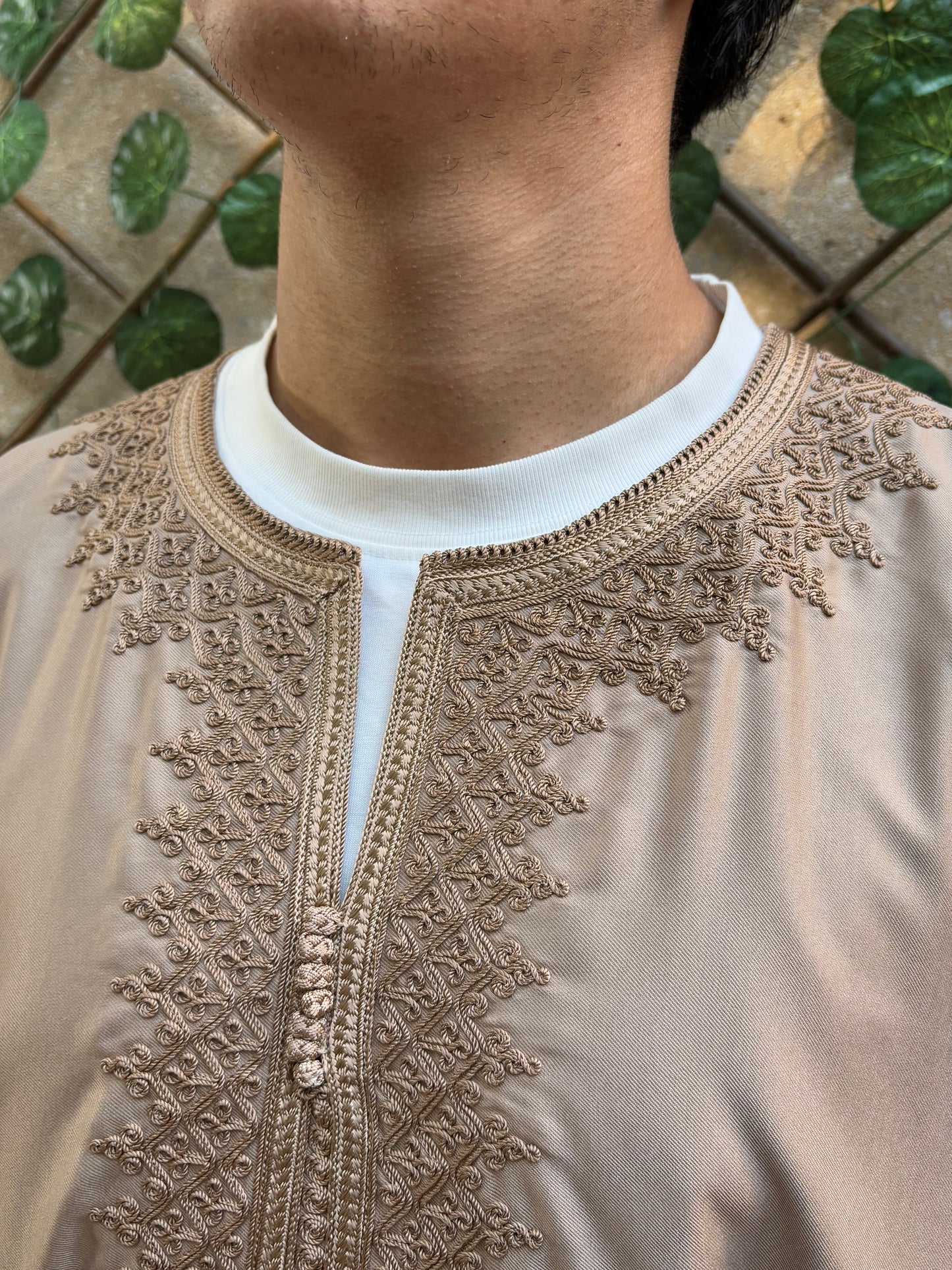 V2. Light Brown Moroccan Thobe
