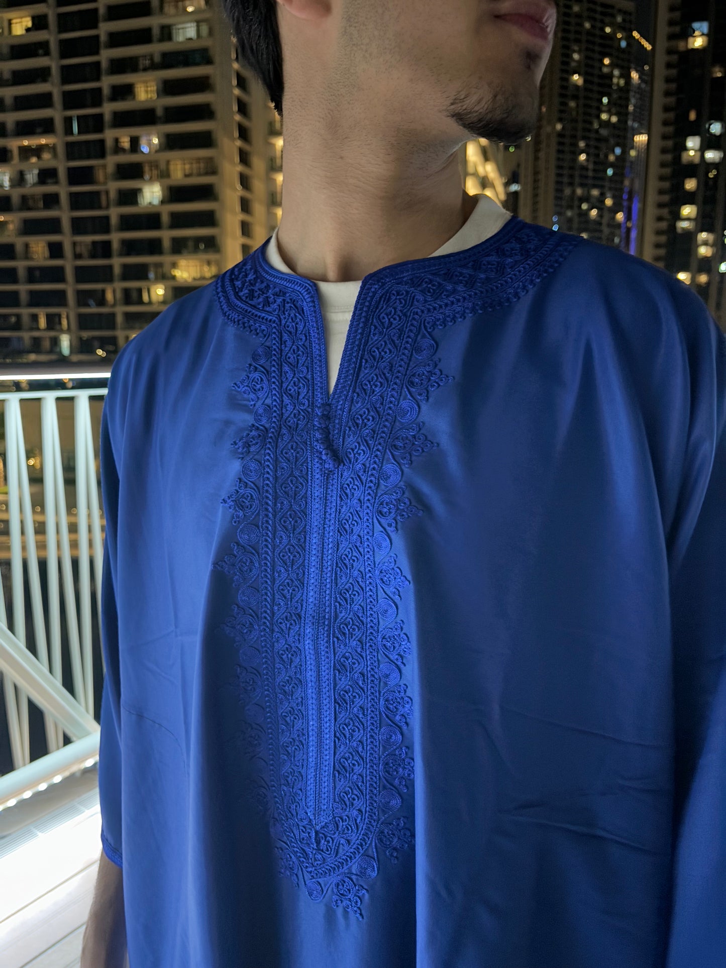 V1. Blue Moroccan Thobe