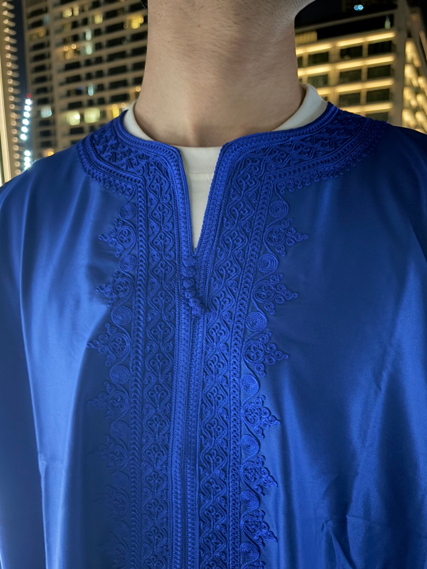 V1. Blue Moroccan Thobe