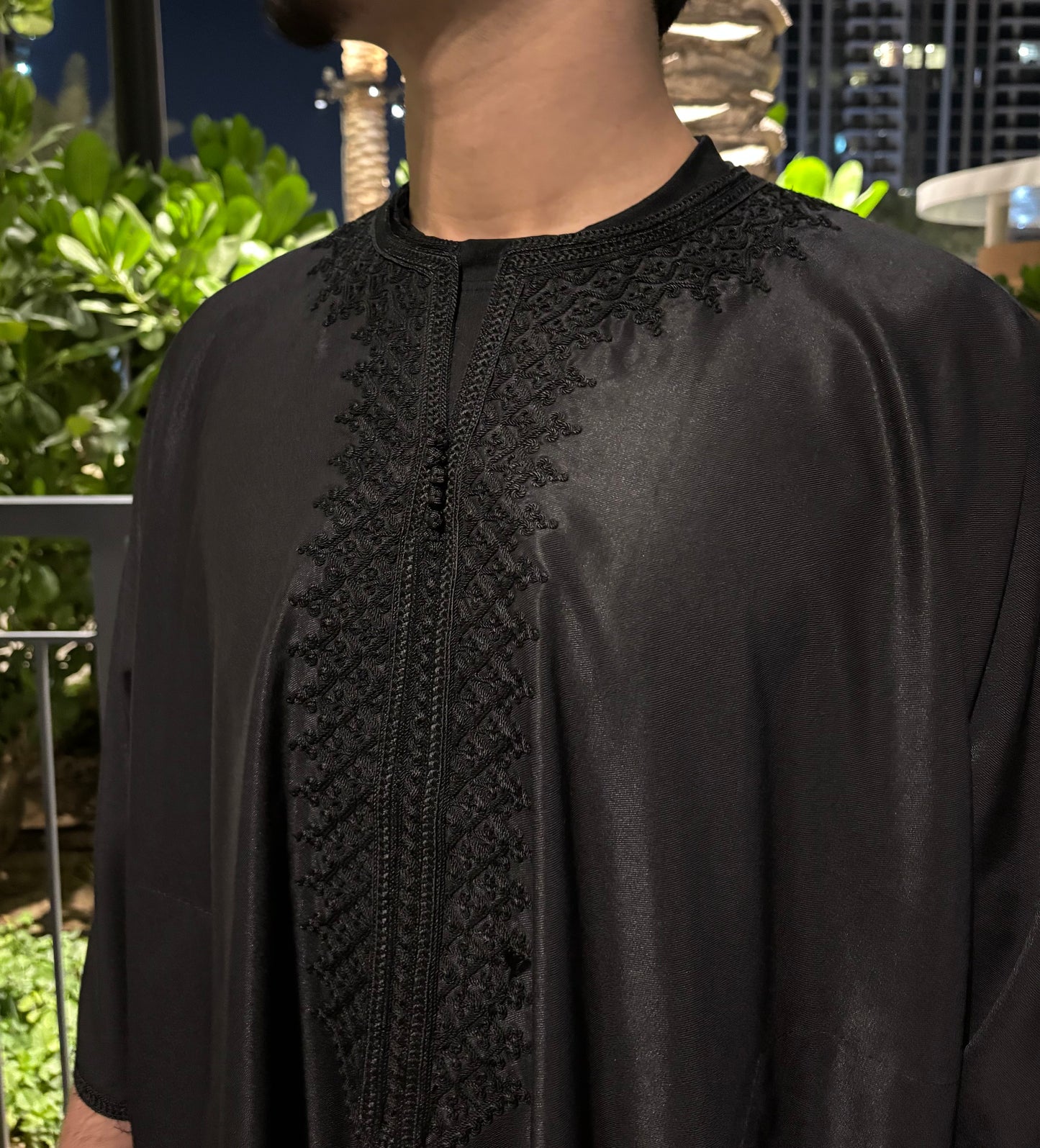 V2. Royal Black Morrocan Thobe