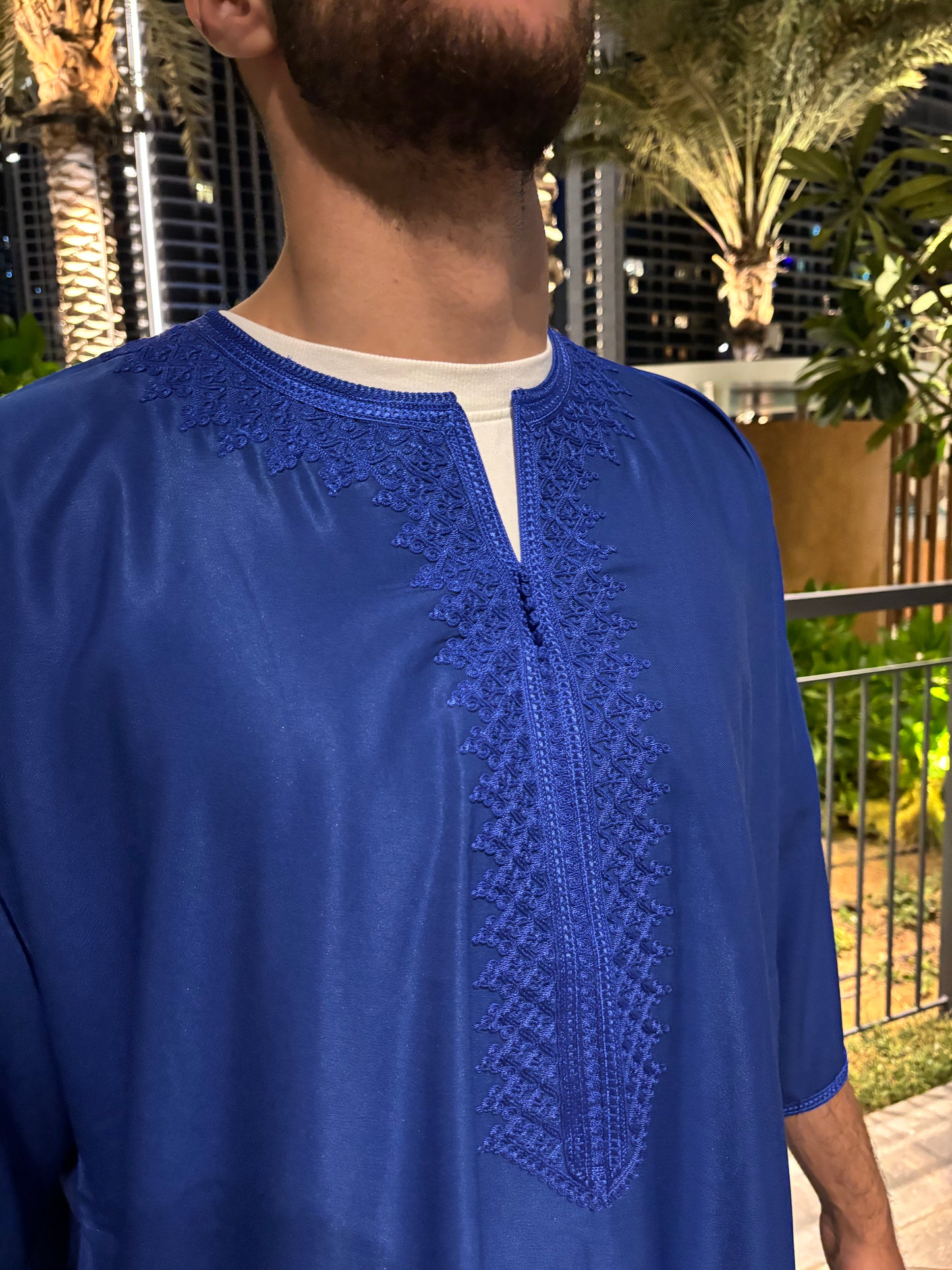 V2. Blue Moroccan Thobe