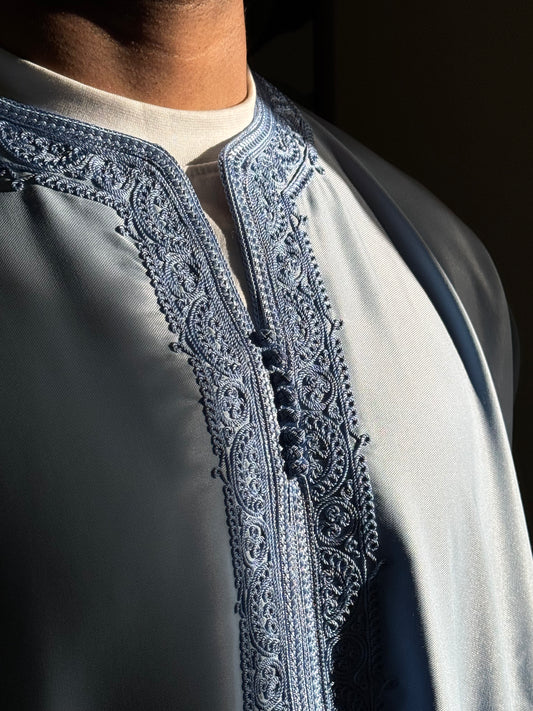 V3. Light Blue Moroccan Thobe