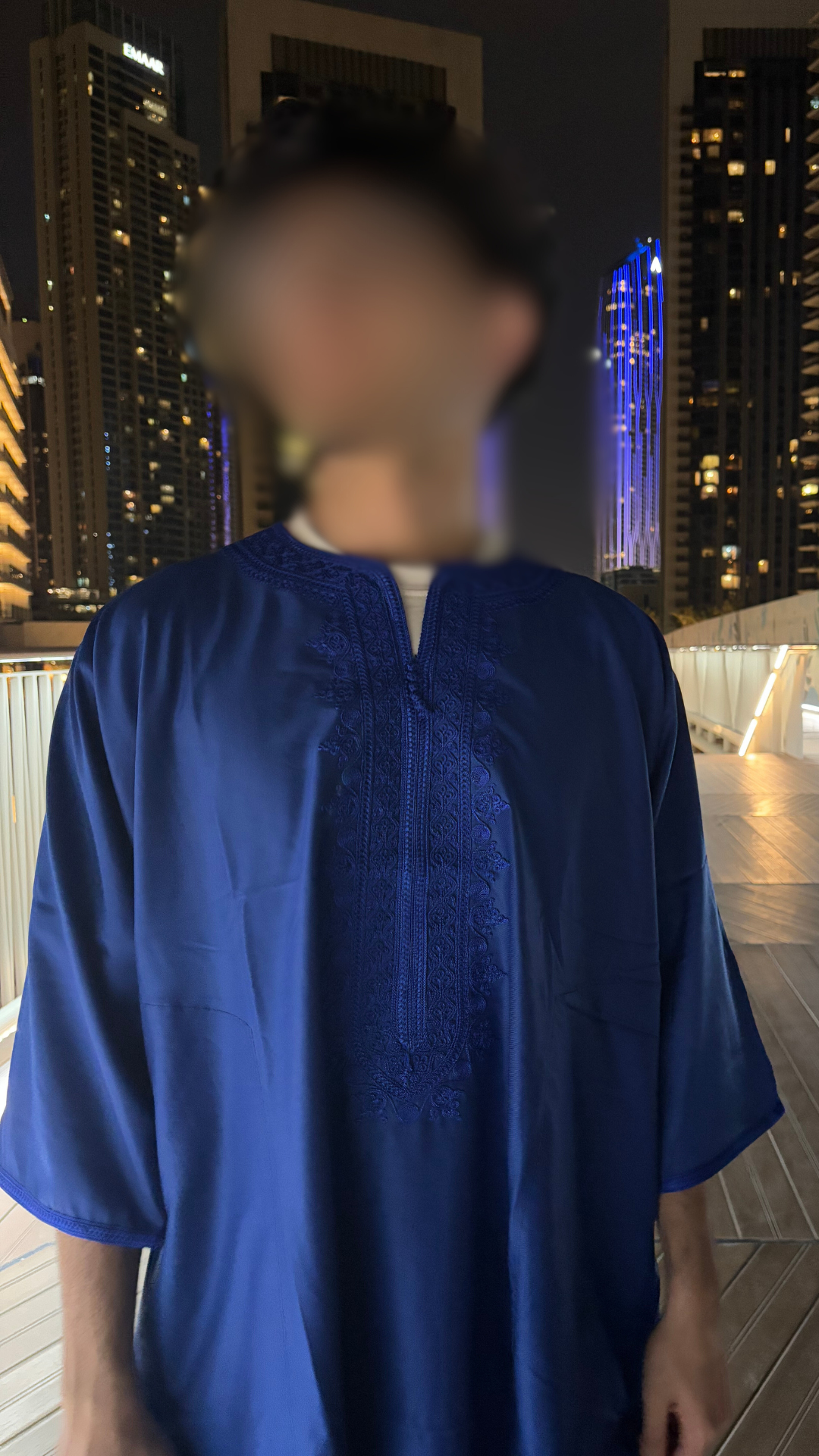 V1. Blue Moroccan Thobe