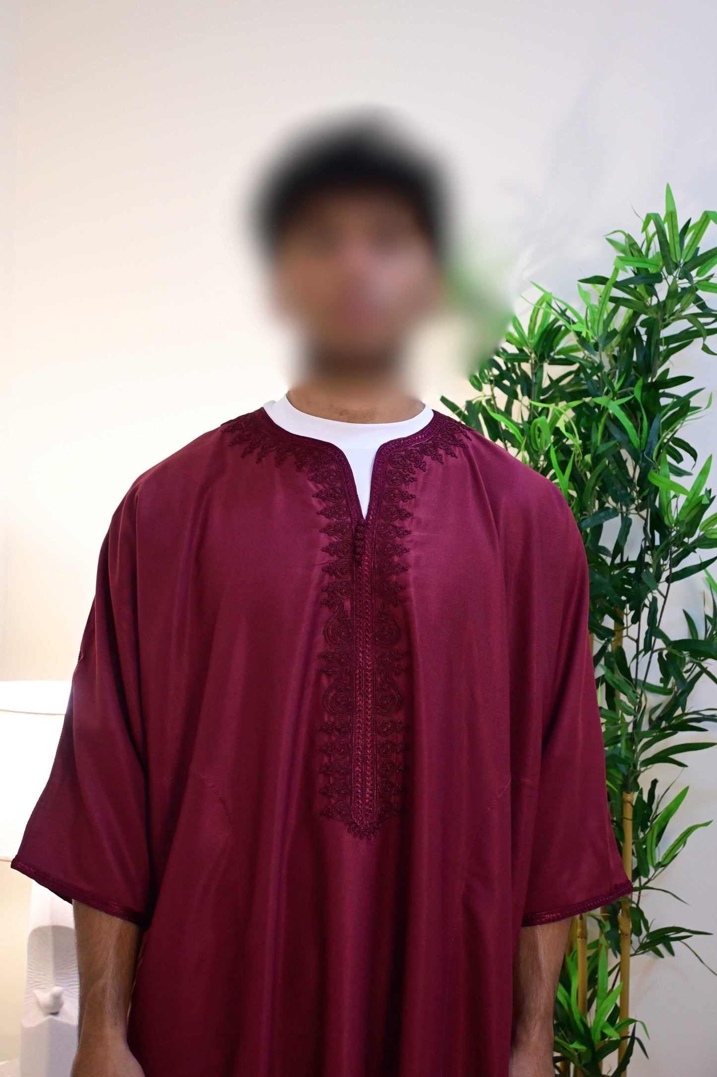 V5. Maroon Moroccan Thobe