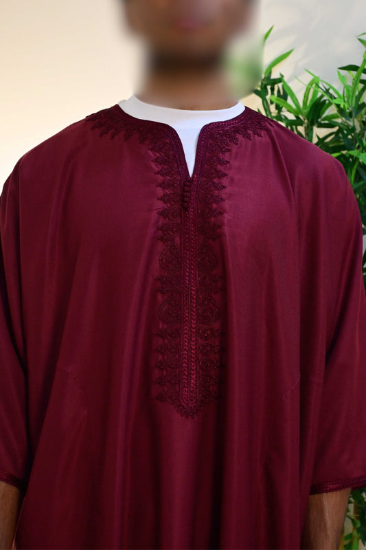 V5. Maroon Moroccan Thobe