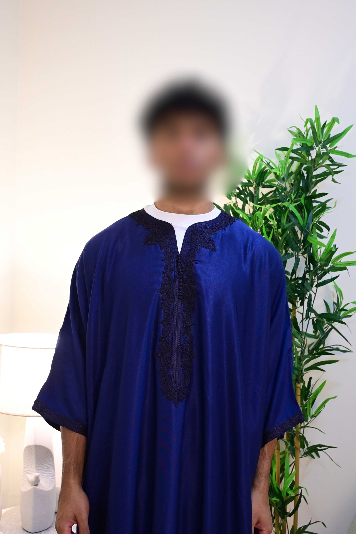 V4. Navy Blue Moroccan Thobe