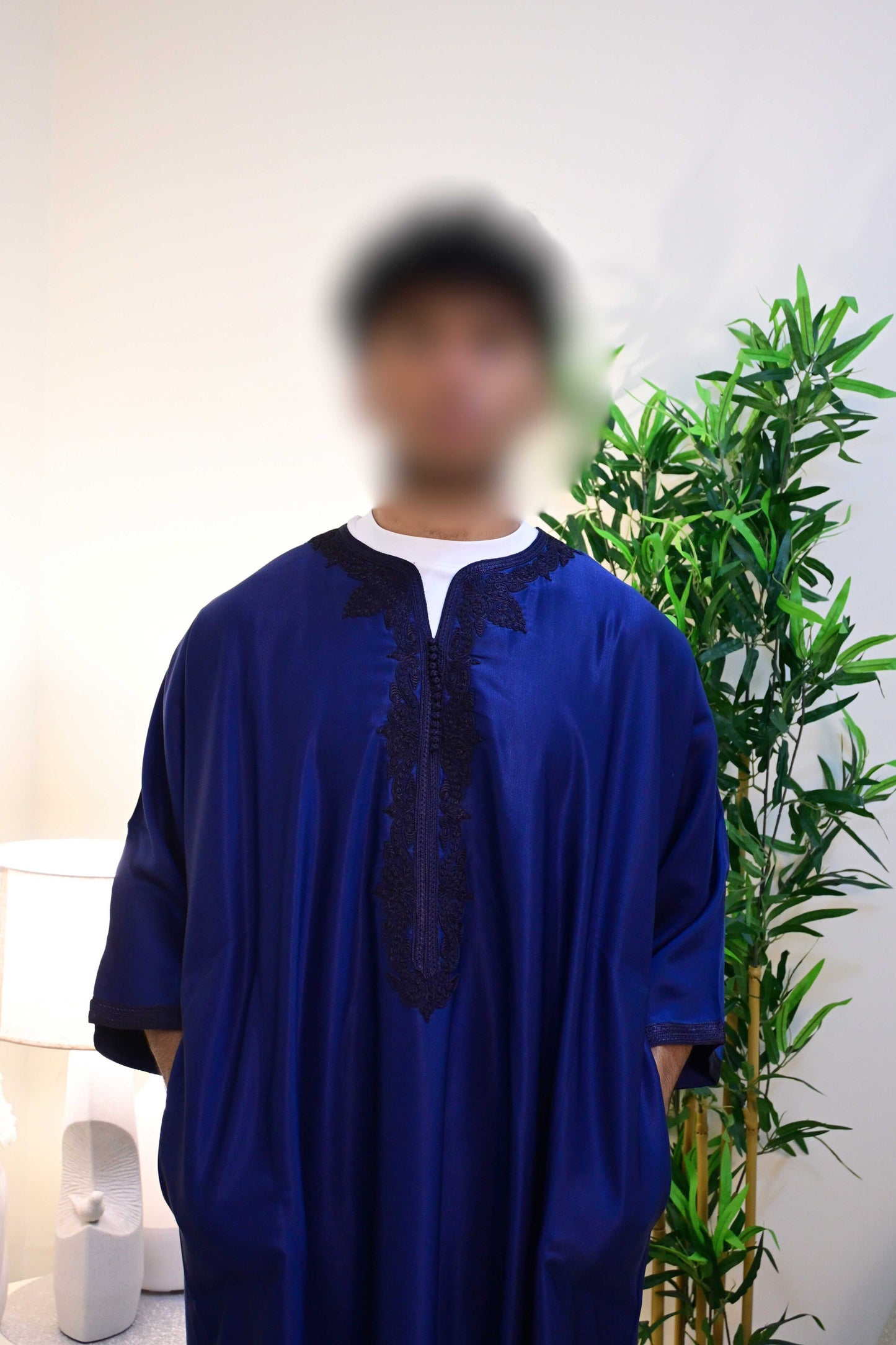 V4. Navy Blue Moroccan Thobe
