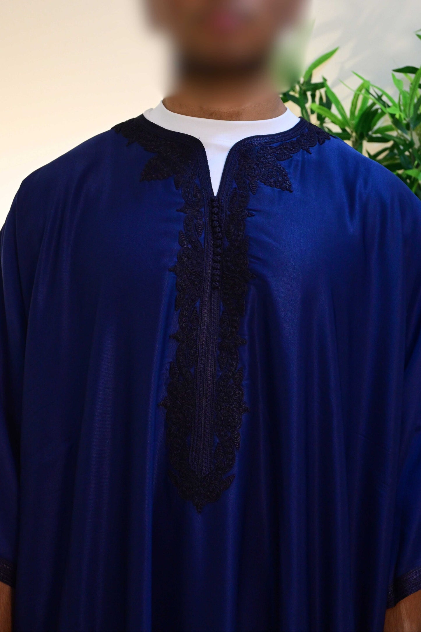V4. Navy Blue Moroccan Thobe