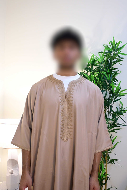 V5. Light Brown Moroccan Thobe
