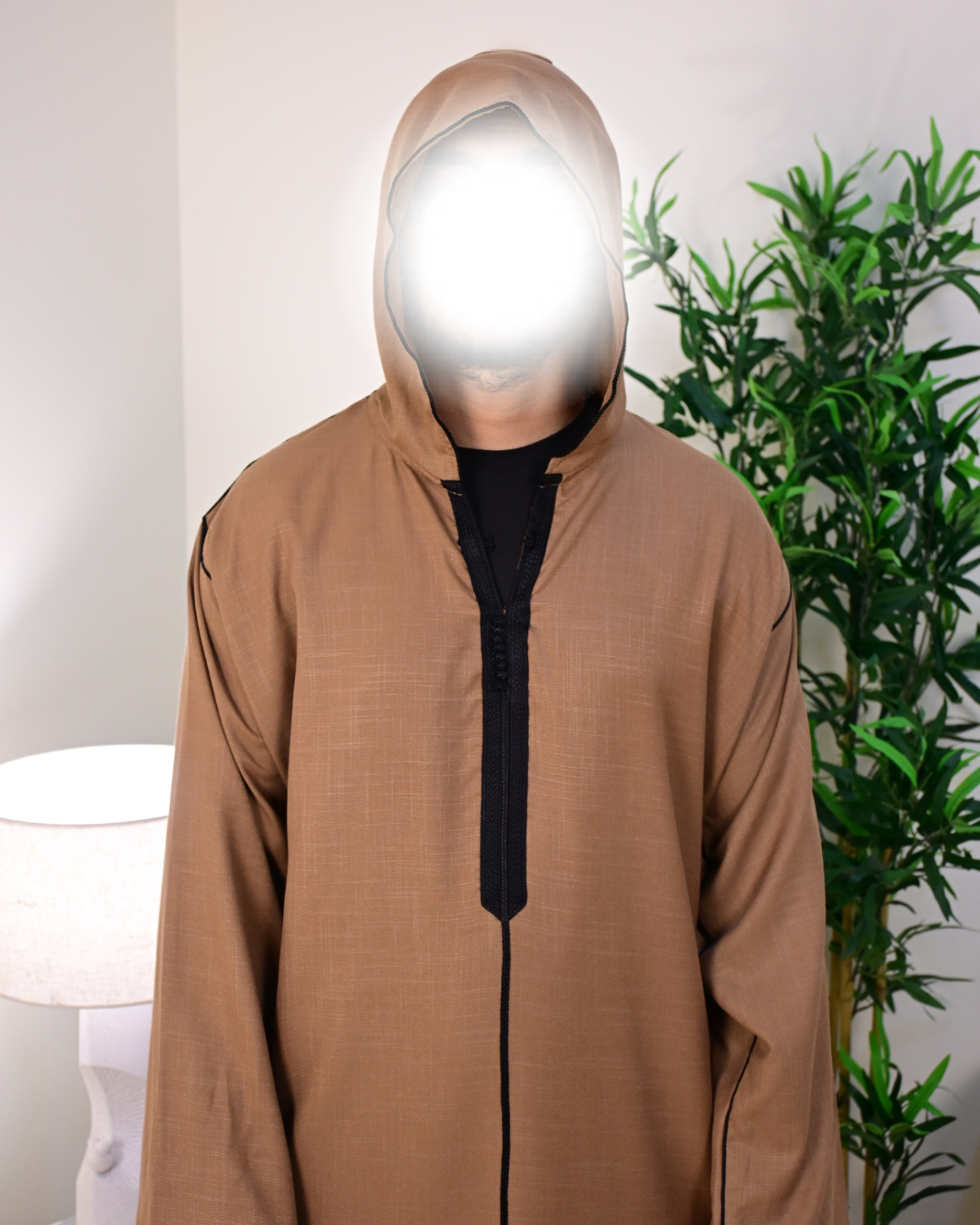 Brown Hooded Moroccan Thobe