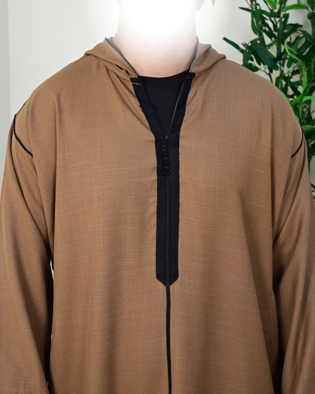 Brown Hooded Moroccan Thobe