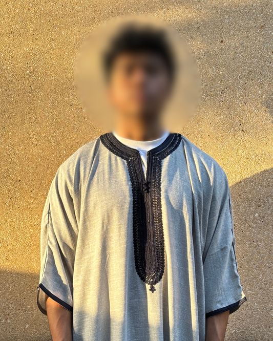 Everyday Grey & Dark Blue Thobe