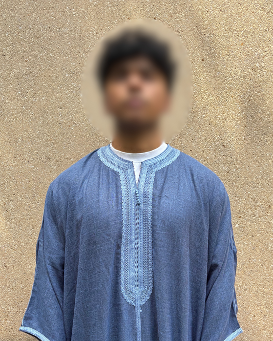 Everyday Navy Blue & Light Blue Thobe