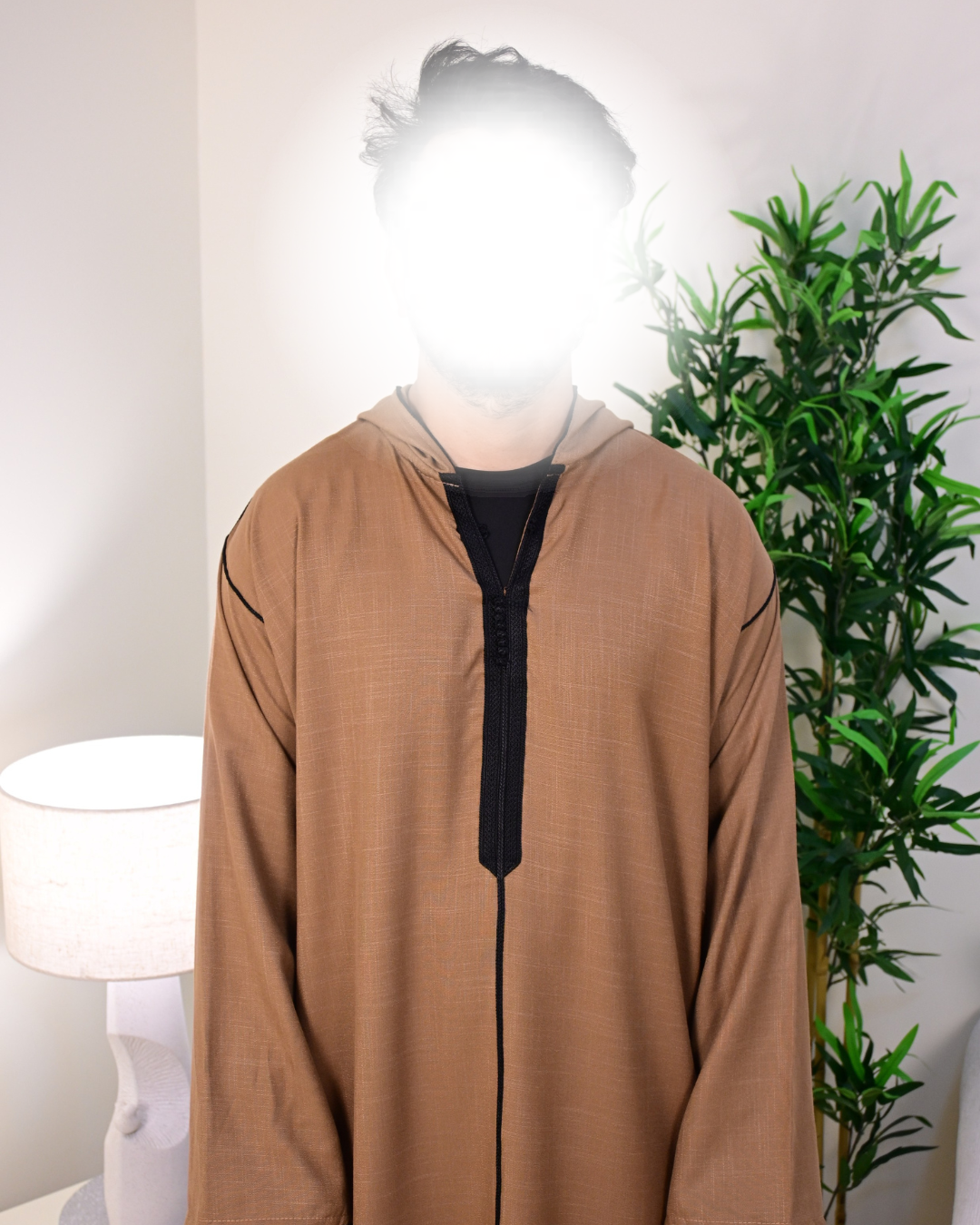 Brown Hooded Moroccan Thobe