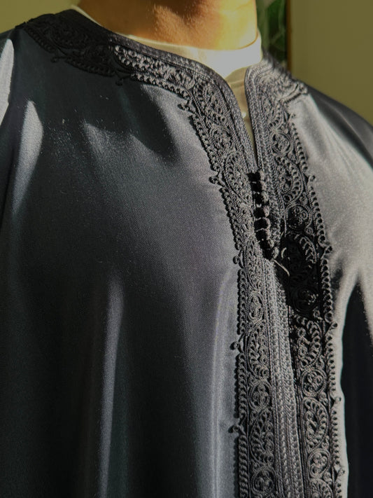 V3. Navy Blue Moroccan Thobe